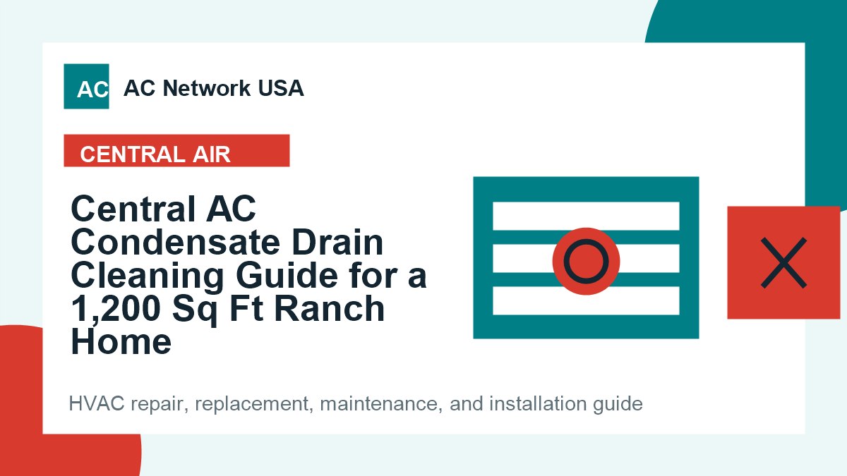 Central AC Condensate Drain Cleaning Guide for a 1,200 Sq Ft Ranch Home illustrated HVAC guide