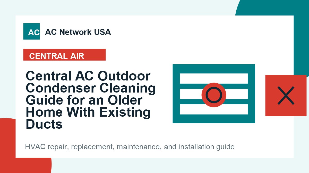 Central AC Outdoor Condenser Cleaning Guide for an Older Home With Existing Ducts illustrated HVAC guide
