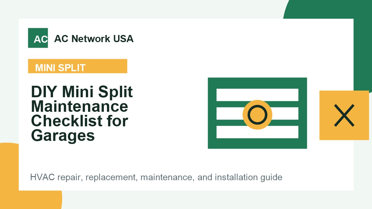 DIY Mini Split Maintenance Checklist for Garages illustrated HVAC guide