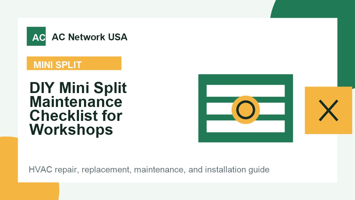 DIY Mini Split Maintenance Checklist for Workshops illustrated HVAC guide