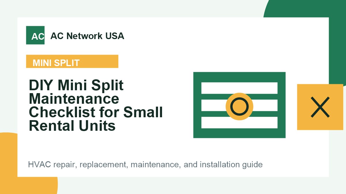 DIY Mini Split Maintenance Checklist for Small Rental Units illustrated HVAC guide