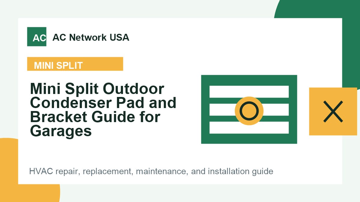 Mini Split Outdoor Condenser Pad and Bracket Guide for Garages illustrated HVAC guide