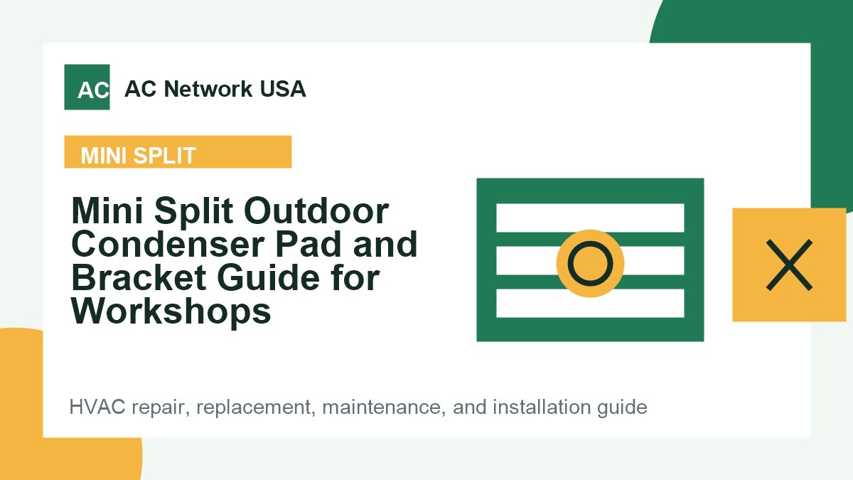 Mini Split Outdoor Condenser Pad and Bracket Guide for Workshops illustrated HVAC guide