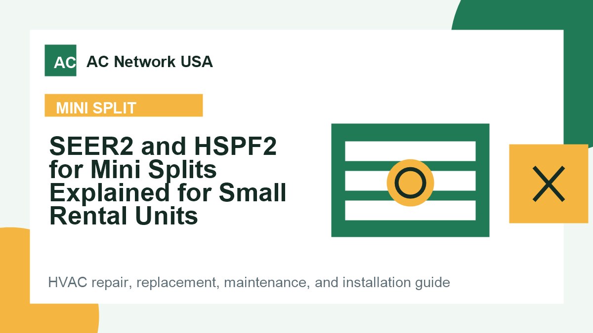 SEER2 and HSPF2 for Mini Splits Explained for Small Rental Units illustrated HVAC guide