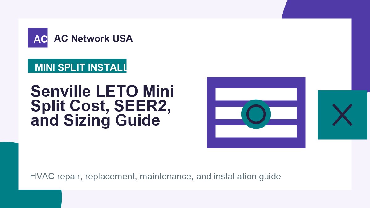 Senville LETO Mini Split Cost, SEER2, and Sizing Guide illustrated HVAC guide