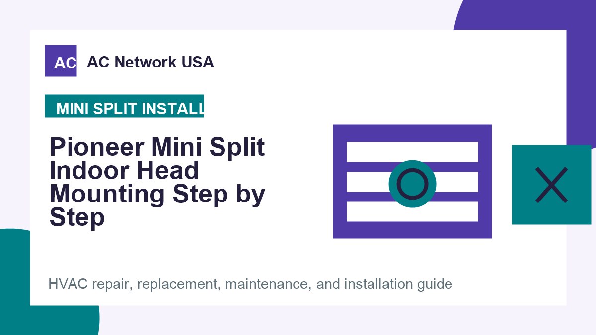 Pioneer Mini Split Indoor Head Mounting Step by Step illustrated HVAC guide