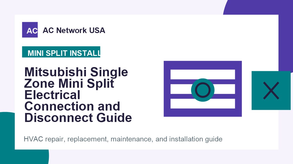 Mitsubishi Single Zone Mini Split Electrical Connection and Disconnect Guide illustrated HVAC guide
