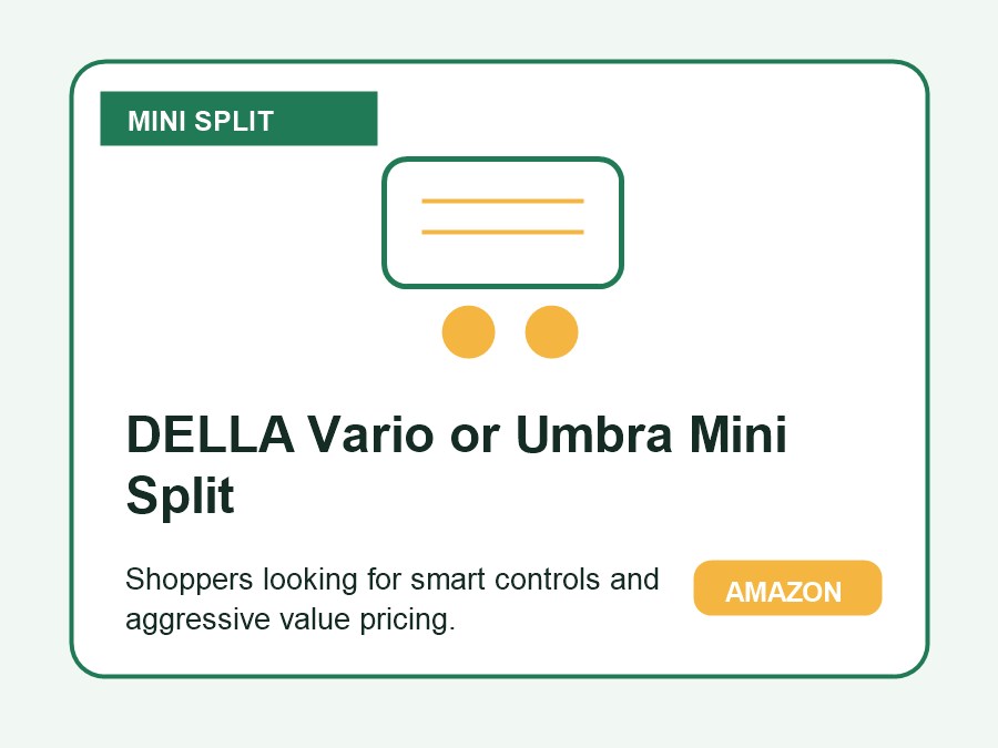 DELLA Vario or Umbra Mini Split product preview
