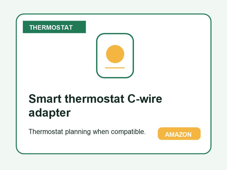 Smart thermostat C-wire adapter product preview